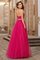 A-Linie Prinzessin Neckholder Bodenlanges Abendkleid mit Offenen Rücken - Bild 2