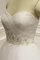 A-Line Perlenbesetztes Ärmelloses Brautkleid aus Tüll aus Satin - Bild 2