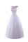 Empire Taille Halle Ausgefallenes Bodenlanges Festliches Brautkleid mit Perlengürtel - Bild 4