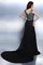 Normale Taille Meerjungfrau Stil Sittsames Abendkleid ohne Ärmeln aus Chiffon - Bild 2