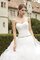 Tüll A-Line Gericht Schleppe Herz-Ausschnitt Brautkleid mit Mehrschichtigen Rüsche - Bild 2