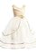 Prinzessin Tüll A-Linie Blumenmädchenkleid mit V-Ausschnitt mit Reißverschluss - Bild 1