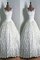 Normale Taille Duchesse-Linie Herz-Ausschnitt Bodenlanges Brautkleid mit Bordüre - Bild 1
