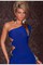 Blau Elegant Stil Mini Sexy Elasthan Party Kleid Eine Schulter Mantel Club Kleider - Bild 3
