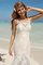 Seeküste Ärmelloses Elegantes Brautkleid mit Rücken Schnürung mit Kapelle Schleppe - Bild 2