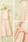 Normale Taille a linie Ärmellos Blumenmädchenkleid mit Bordüre mit Gürtel - Bild 5