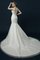 Meerjungfrau Paillette Perlenbesetztes Bodenlanges Brautkleid mit Applike - Bild 2