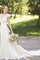 Chiffon Gerüschtes Romantisches Luxus Brautkleid mit Blume - Bild 2