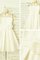Ärmelloses Chiffon Schaufel-Ausschnitt Wadenlanges Blumenmädchenkleid mit Blume - Bild 5