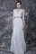 Gekerbter Ausschnitt Sweep Zug Elegantes Brautkleid mit Kristall mit Bordüre - Bild 1