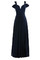 A-Line Plissiertes Reißverschluss Exklusive Langes Abendkleid mit Empire Taille - Bild 1