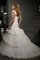 A-Line Ein Schulter Ärmelloses Bodenlanges Brautkleid mit Schichtungen - Bild 2