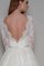 Spitze Bateau Elegantes Brautkleid mit Applike mit Zickzack Ausschnitt - Bild 2