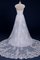 Spitze Ärmelloses Perlenbesetztes Bodenlanges Formelles Brautkleid - Bild 2