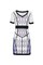 Elasthan Polyester Mode Ausschnitt Kleid Drucken Juwel Club Kleider - Bild 3