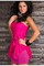 Mini Sexy Rose Trägerlos ärmellos Polyester Party Kleid Mantel Stil Club Kleider - Bild 1