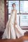 Sweep Zug Bodenlanges Elegantes Brautkleid mit Gürtel mit Schleife - Bild 1