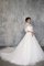 Zeitloses Spitze Duchesse-Linie Gesticktes Brautkleid mit Applike - Bild 1