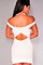 Kleid Ausgeschnitten Mini Sexy Polyester Elasthan Eine Schulter Bodycon Club Kleider - Bild 2