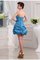 Prinzessin Perlenbesetztes Mini Cocktailkleid mit Rücken Schnürung mit Applike - Bild 2