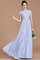 Prinzessin Chiffon Juwel Ausschnitt Kurze Ärmeln Bodenlanges Brautjungfernkleid - Bild 23