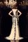 Ärmelloses Empire Taille Meerjungfrau Ballkleid aus Chiffon mit Applikation - Bild 2