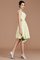 A linie Chiffon Mini Brautjungfernkleid mit Schleife mit Gürtel - Bild 4