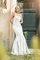 Meerjungfrau Reißverschluss Ärmellos Bodenlanges Brautkleid aus Satin - Bild 2