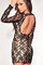 Ausschnitt Damen Bodycon Elegant Polyester V-Ausschnitt Offene Büste Club Kleider - Bild 2