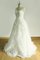Spitze Ärmellos Elegantes Brautkleid mit Applike mit V-Ausschnitt - Bild 2