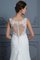 Gericht Schleppe Meerjungfrau Stil Ärmelloses Süß Brautkleid mit Bordüre aus Tüll - Bild 8