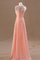 Prinzessin Empire Taille Perlenbesetztes Schaufel-Ausschnitt Bodenlanges Abendkleid - Bild 2