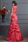 Kurze Ärmeln Taft Meerjungfrau Stil Schaufel-Ausschnitt Bodenlanges Ballkleid - Bild 2