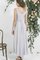 A-Line Chiffon Wasserfall Ausschnitt Knöchellanges Brautjungfernkleid mit Schleife - Bild 2