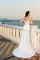 Empire Taille Beach Stil Sittsames Bodenlanges Brautkleid mit Applikation - Bild 2