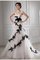 Herz-Ausschnitt Ärmellos Perlenbesetztes Empire Taille Brautkleid mit Applike - Bild 1