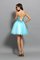 Prinzessin Herz-Ausschnitt Mini Cocktailkleid mit Applikation aus Satin - Bild 2