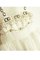 Empire Taille Ärmellos Wadenlanges Blumenmädchenkleid mit Perlen aus Tüll - Bild 4