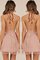 Nackenband Tüll Normale Taille Herrlich Mini Abschlusskleid mit Rüschen ohne Ärmeln - Bild 2