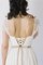 Chiffon Kurze Ärmeln Herz-Ausschnitt Einfaches Brautkleid mit Bordüre - Bild 2