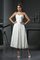 Herz-Ausschnitt Prinzessin A-Line Wadenlanges Brautkleid mit Bordüre - Bild 1