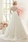 Tüll Klassisches Juwel Ausschnitt Brautkleid mit Knöpfen mit Gekerbten Ausschnitt - Bild 2