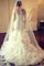 Tüll Schaufel-Ausschnitt Langärmeliges Normale Taille Meerjungfrau Brautkleid - Bild 3