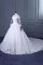 Klassisches Langärmeliges Wadenlanges Brautkleid mit Kathedraler Schleppe mit Applike - Bild 2