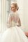 Tüll Kapelle Schleppe Elegantes Brautkleid mit Applike mit Langen Ärmeln - Bild 2