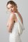 Etui Drapiertes Elegantes Brautkleid mit V-Ausschnitt ohne Ärmeln - Bild 2