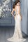 Bateau Ärmellos Romantisches Elegantes Brautkleid mit Tiefem V-Ausschnitt - Bild 1