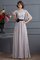 Hoher Kragen A-Linie Halbe Ärmeln Prinzessin Abendkleid mit Reißverschluss - Bild 1