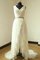 Sweep Zug Glamouröses Modern Brautkleid mit Perlen mit Gürtel - Bild 1