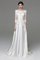 Zickzack Ausschnitt Spitze Elegantes Brautkleid mit Applike mit Rücken Schnürung - Bild 2